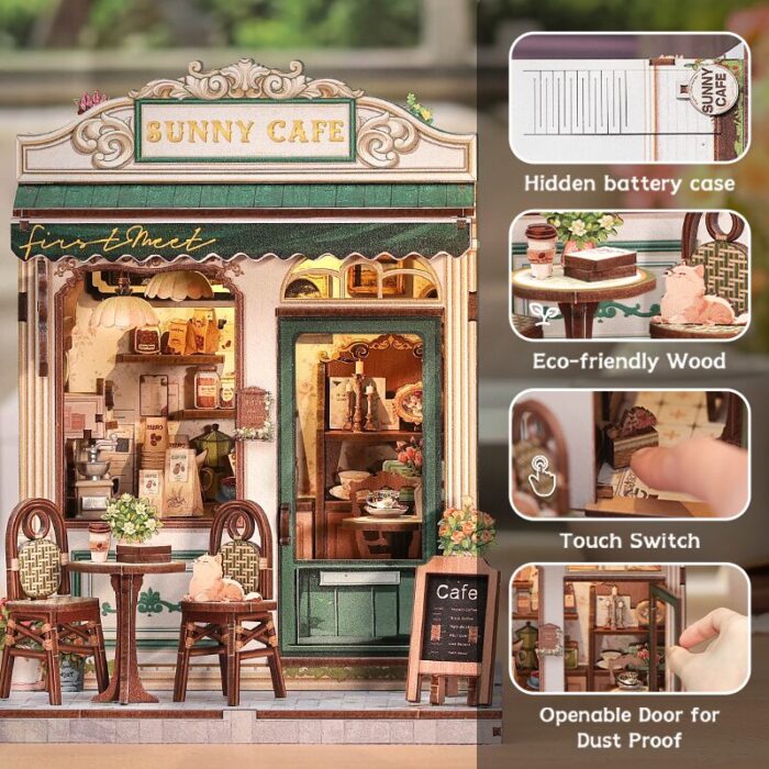 DIY Minimaailma kirjahyllyyn – Sunny Cafe Book Nook