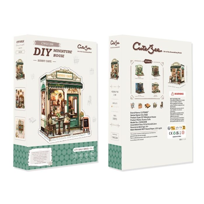 DIY Minimaailma kirjahyllyyn – Sunny Cafe Book Nook