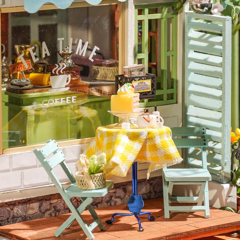 DIY Miniatyyritalo Flowery Sweets &amp; Teas -Teehuone / kahvila