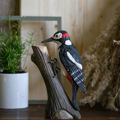 DecoBird koristelintu Käpytikka - Great Spotted Woodpecker
