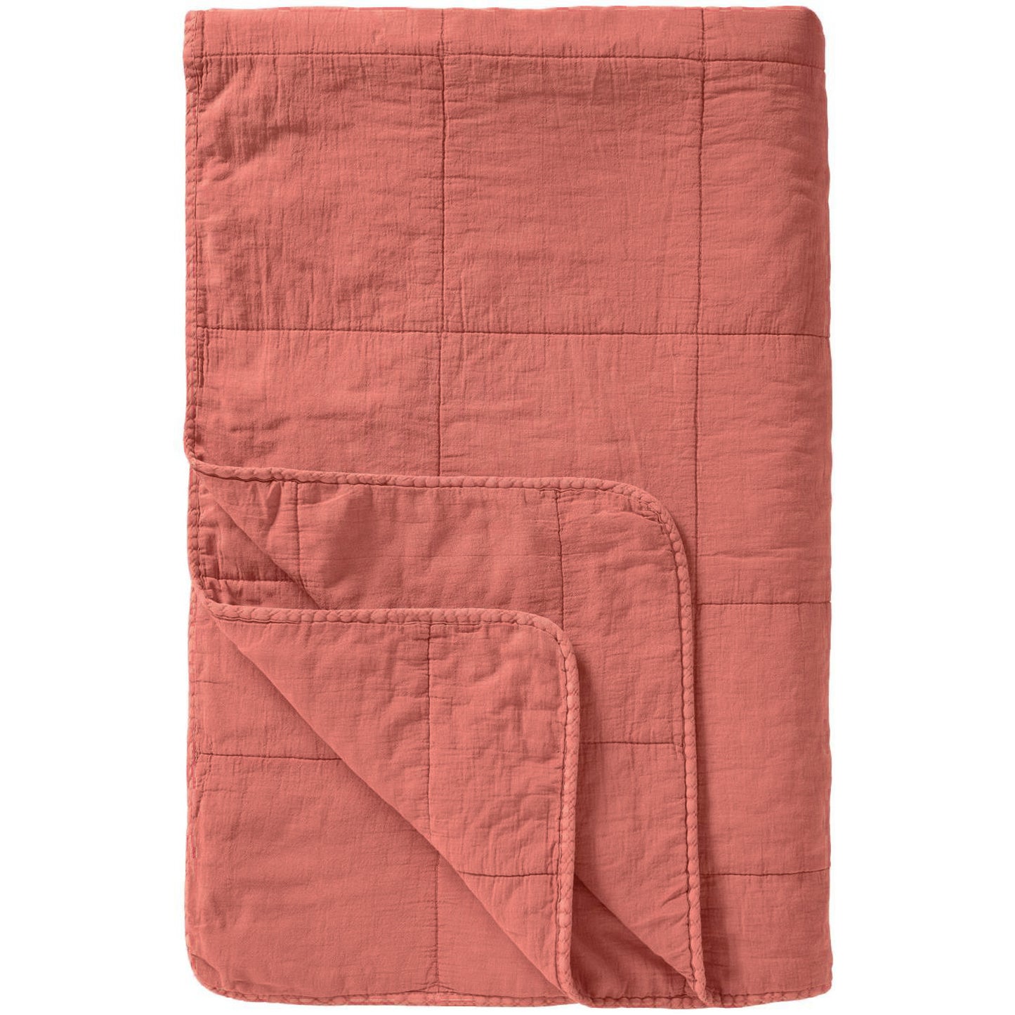 Torkkupeitto - Vintage quilt kivipesty 130 x 180 cm Meloninpunainen - Melon