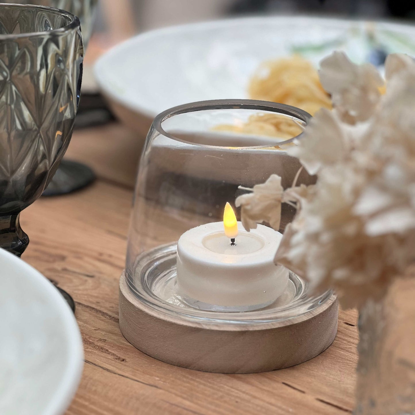 Valkoinen Led tuikku 2 kpl