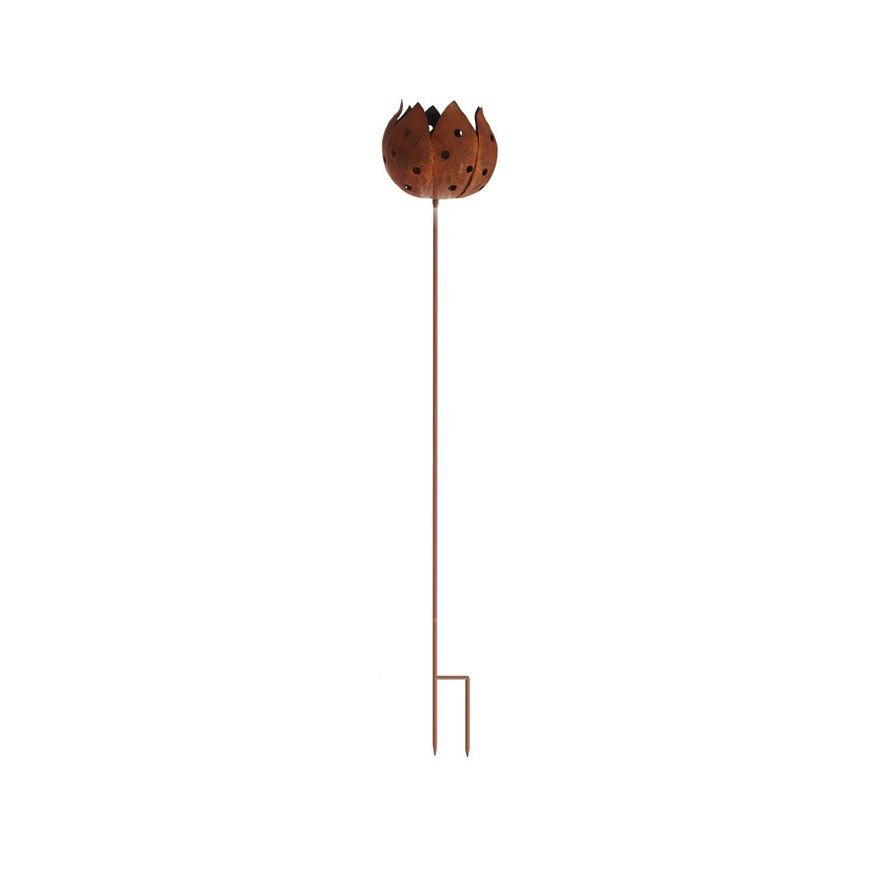 Ruosteinen ulkolyhty roihulle Tulppaani korkeus 120 cm (kaksi erilaista)