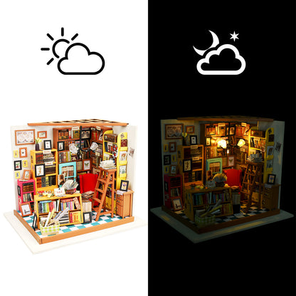 DIY Miniatyyritalo Kirjakauppa / Kirjasto - Sams Study