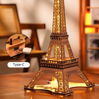 DIY miniatyyri Night of the Eiffel Tower korkeus 53 cm