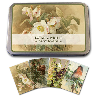 Postikortit peltirasiassa Botanic Winter