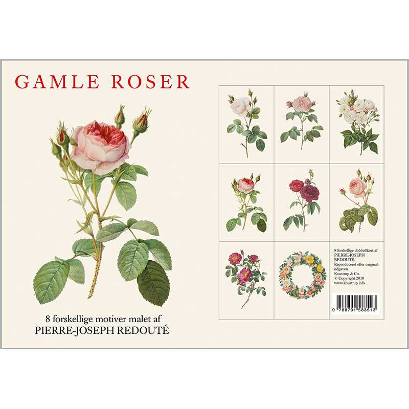 Postikortit vanhat ruusut - Old Roses 8 kpl