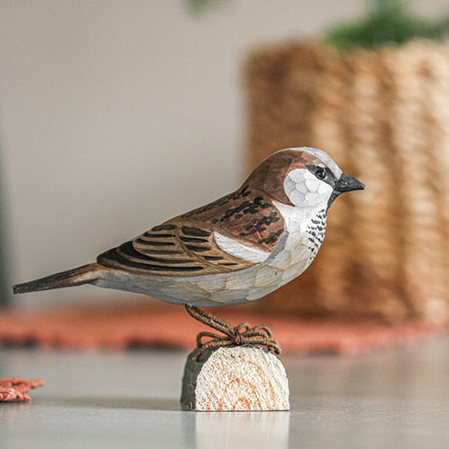 DecoBird koristelintu Varpunen - House Sparrow