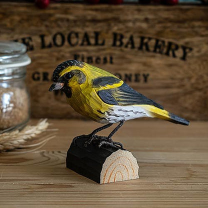 DecoBird koristelintu Vihervarpunen - Siskin