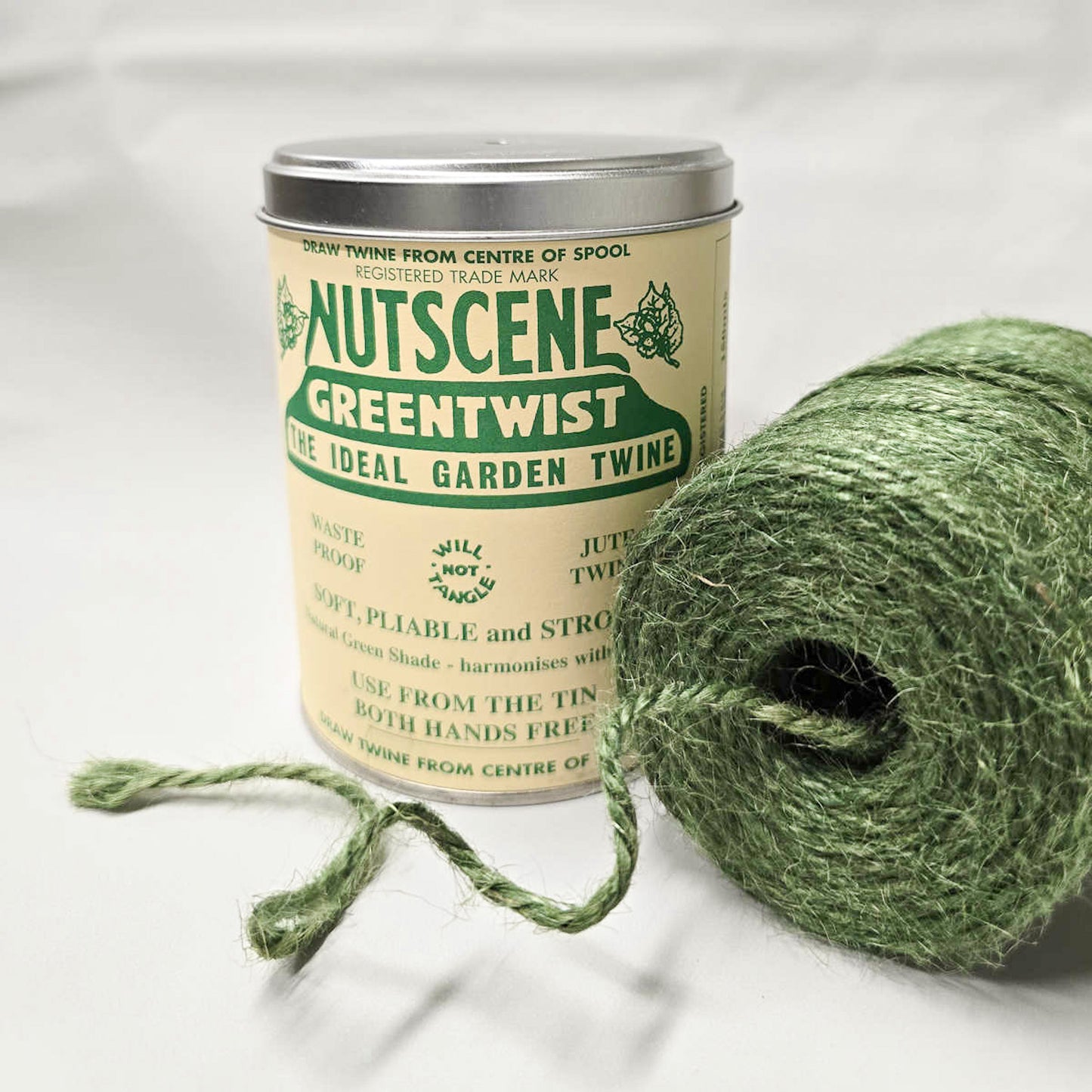 String In a Tin juuttinaru vihreä - Greentwist