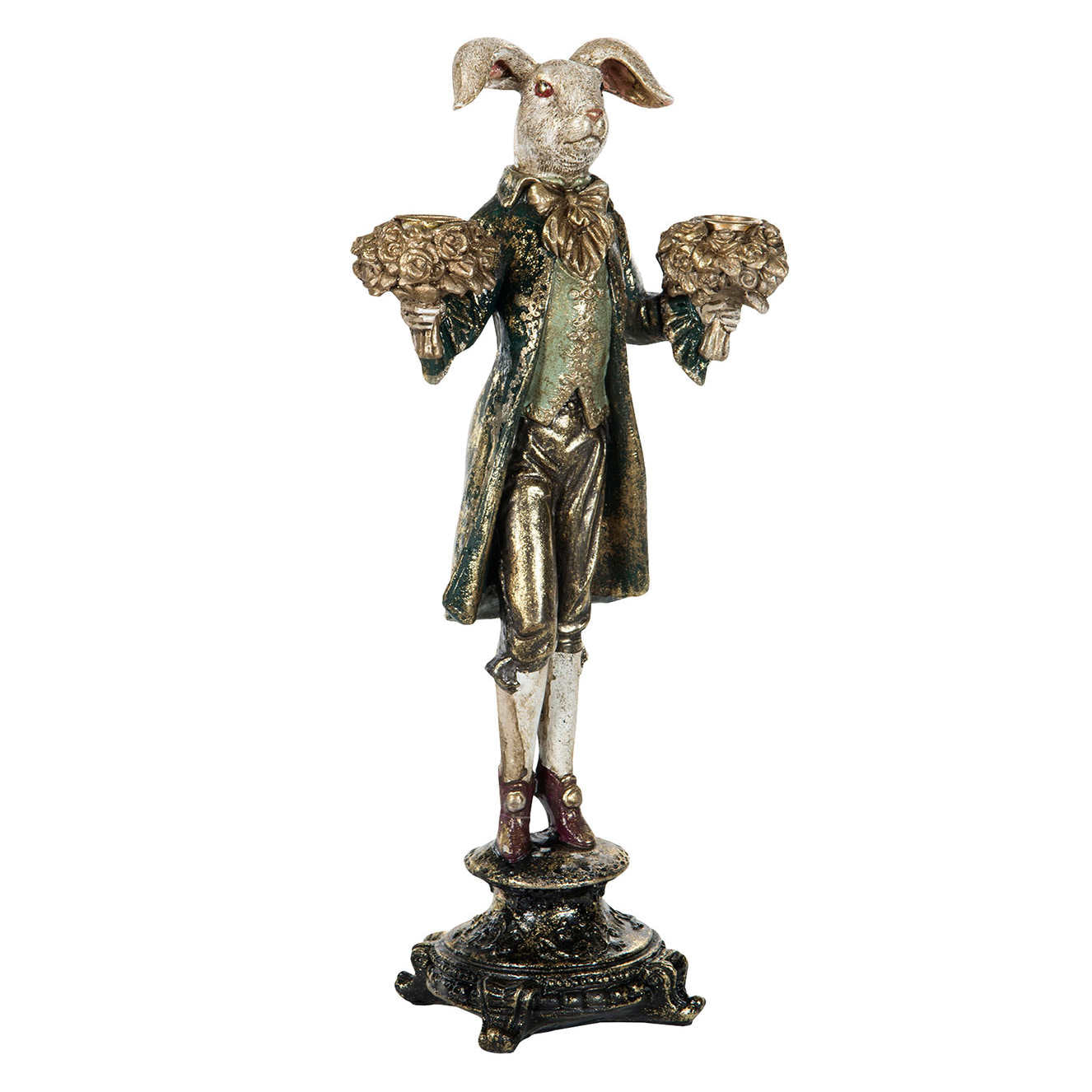 Kynttilänjalka kani, tummanvihreä takki