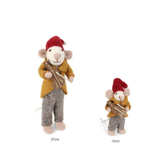 Hiiri ja viulu 12 cm huopakoriste