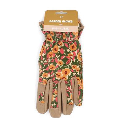 Puutarhakäsineet Floral pinkki ja keltainen