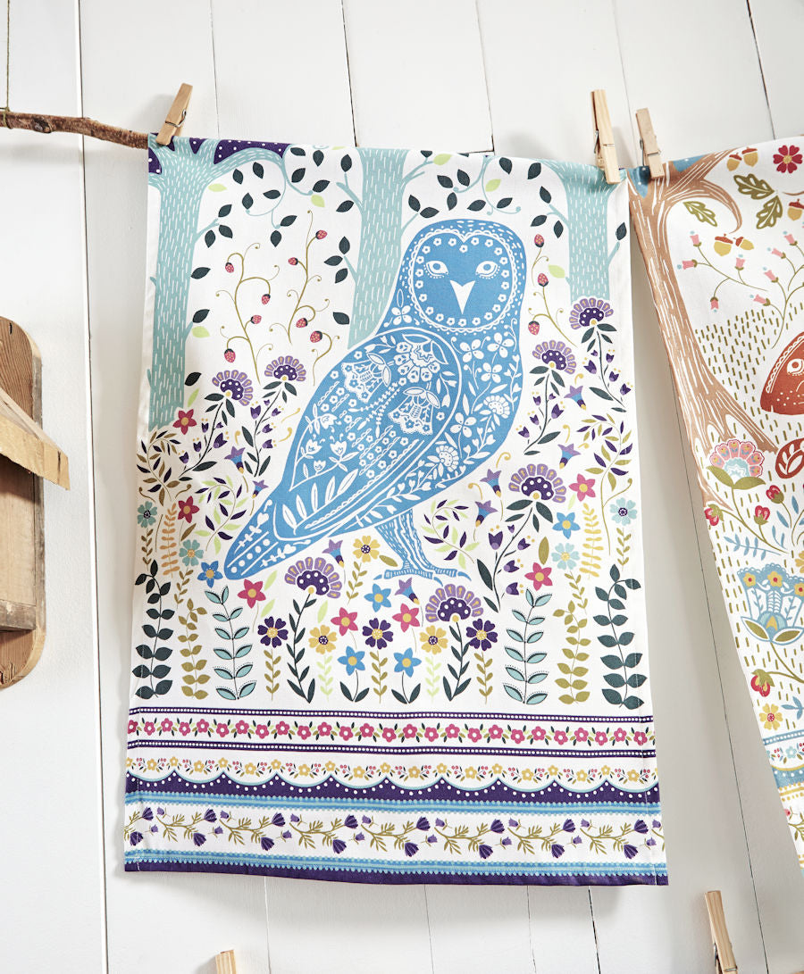 Keittiöpyyhe Pöllö - Woodland Owl