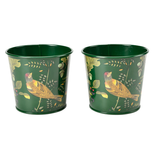 Metalliset yrttiruukut 2 kpl setti - Woodland Wonders