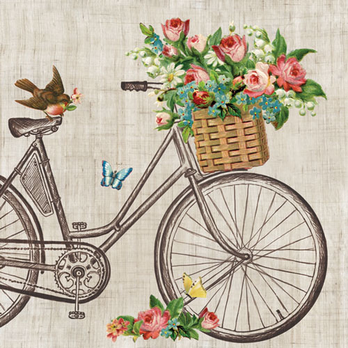 Servetti polkupyörä kukkakori