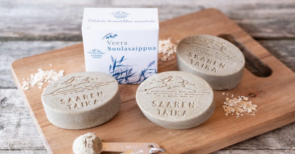 vihreää savea sisältävä veera suolasaippua