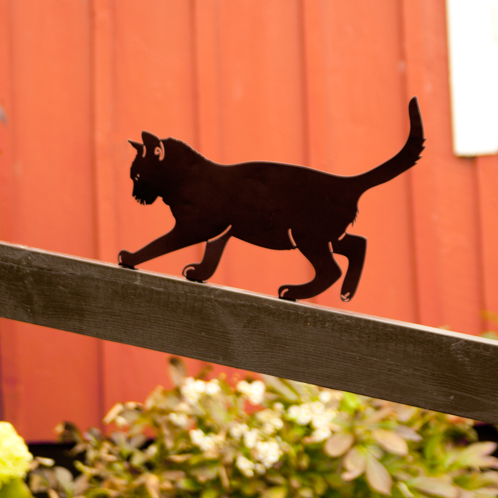 Kissa siluetti puutarhakoriste, Wildlife Garden - Puutarhurin Maja  verkkokauppa