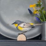 DecoBird koristelintu Keltapääkerttuli - Yellow-rumped Warbler, Wildlife Garden on lisätty toivelistallesi
