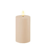 Led kynttilä ulkokäyttöön 12,5 cm (halk. 7,5 cm) Hiekanruskea, Deluxe Homeart on lisätty toivelistallesi