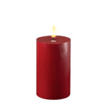 Joulunpunainen (Bordeaux) Led-kynttilä 12,5 cm (halk. 7,5 cm), Deluxe Homeart on lisätty toivelistallesi