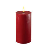 Joulunpunainen (Bordeaux) Led-kynttilä 15 cm (halk. 7,5 cm), Deluxe Homeart on lisätty toivelistallesi