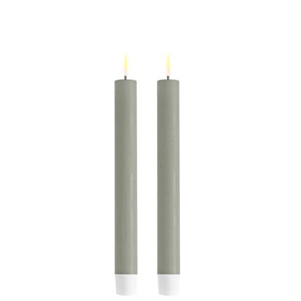 Vihreänharmaa (Salvie Green) Led kruunukynttilä kork. 24 cm 2 kpl, Deluxe Homeart