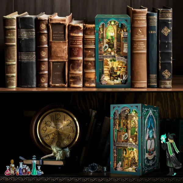 DIY Minimaailma kirjahyllyyn – Darkness Common Room Book Nook (sis. pölysuojan) to - Image 3