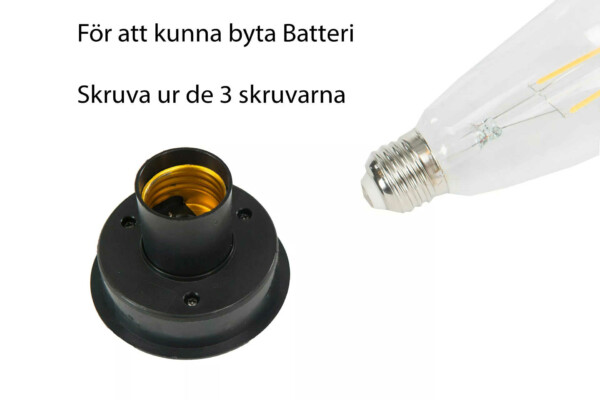 Aurinkokenno valaisin riippuva ovaali musta - Image 6