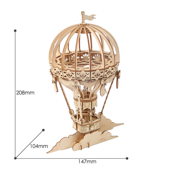 DIY miniatyyri Kuumailmapallo - Hot Air Balloon, Robotime - Image 3