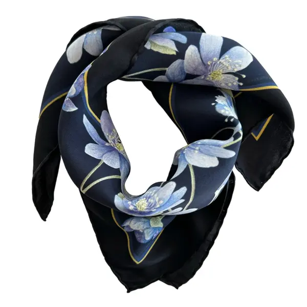 Silkkihuivi Vuokko - Anemone 50 x 50 cm, Koustrup & Co - Image 4