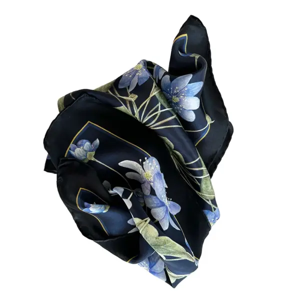 Silkkihuivi Vuokko - Anemone 50 x 50 cm, Koustrup & Co - Image 3